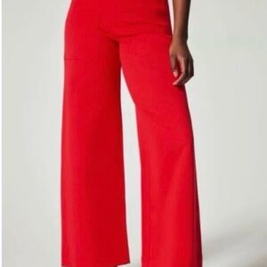 SPANX Bold Red Wide-Leg Pants